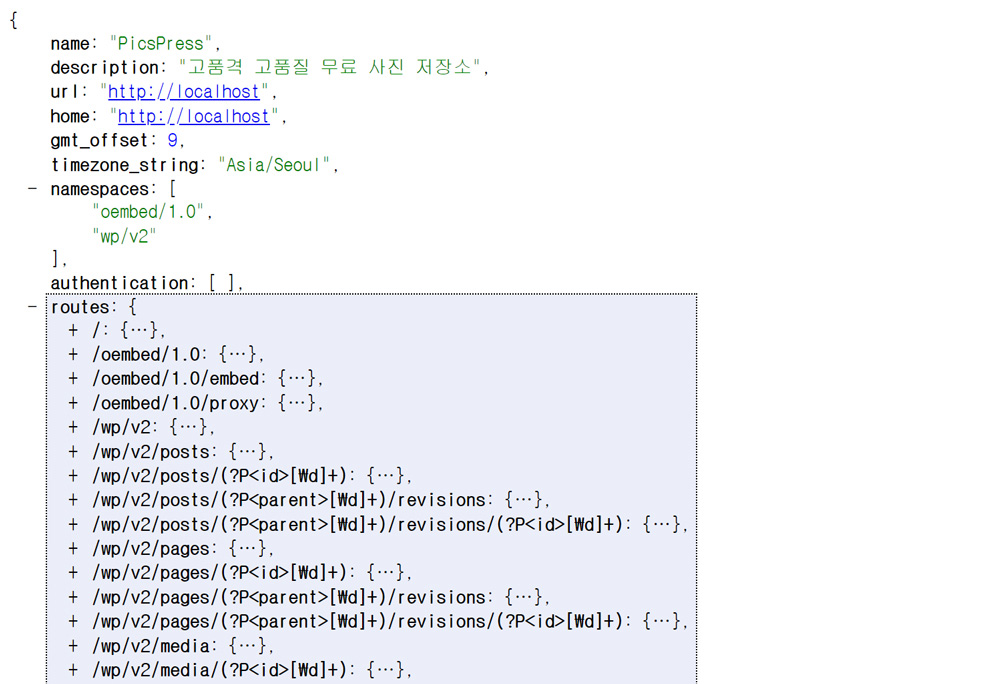 워드프레스 REST API 라우트